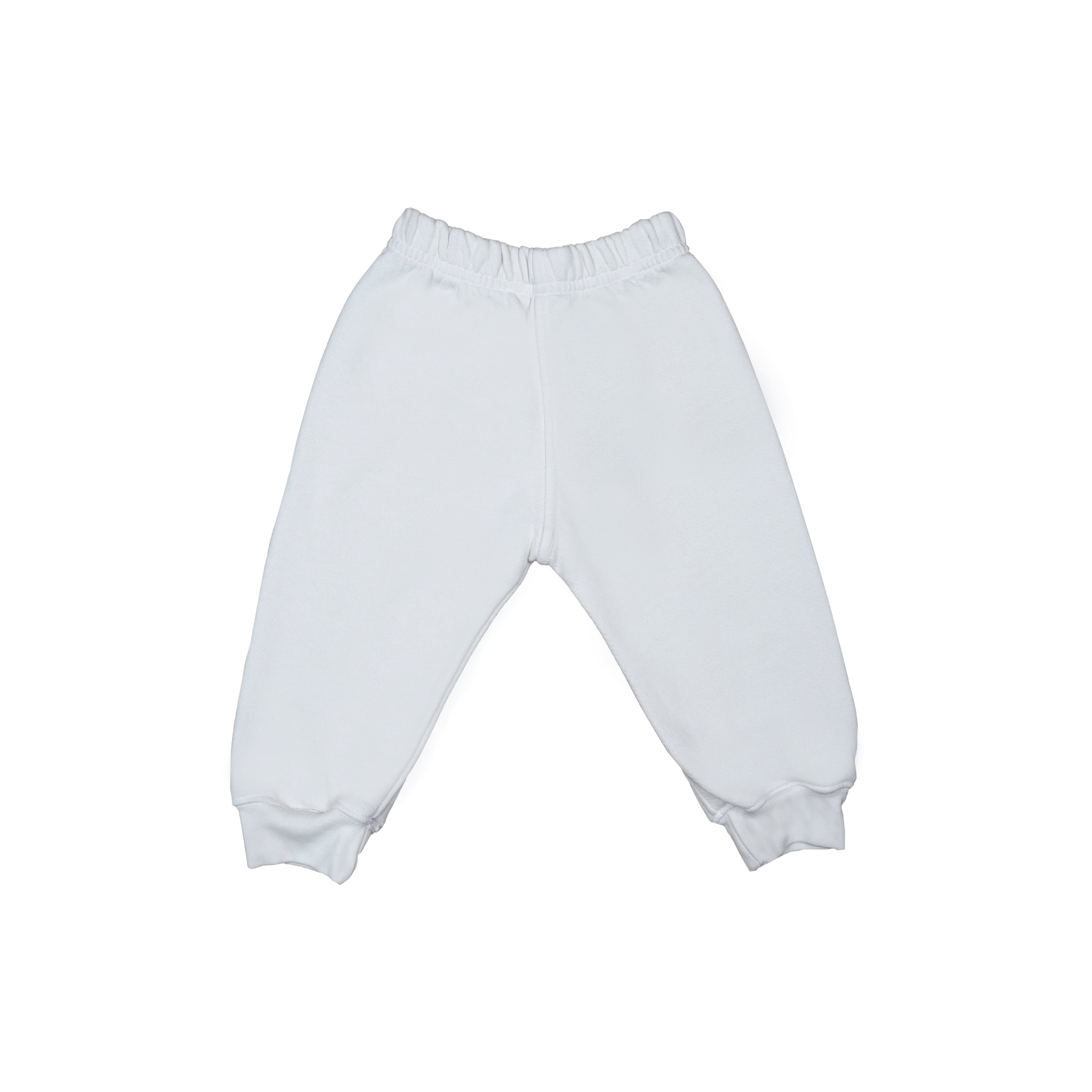 ORGANIC UNISEX BABY SWEATPANTS PFD WHITE SCOTTxSCOTT Blanks