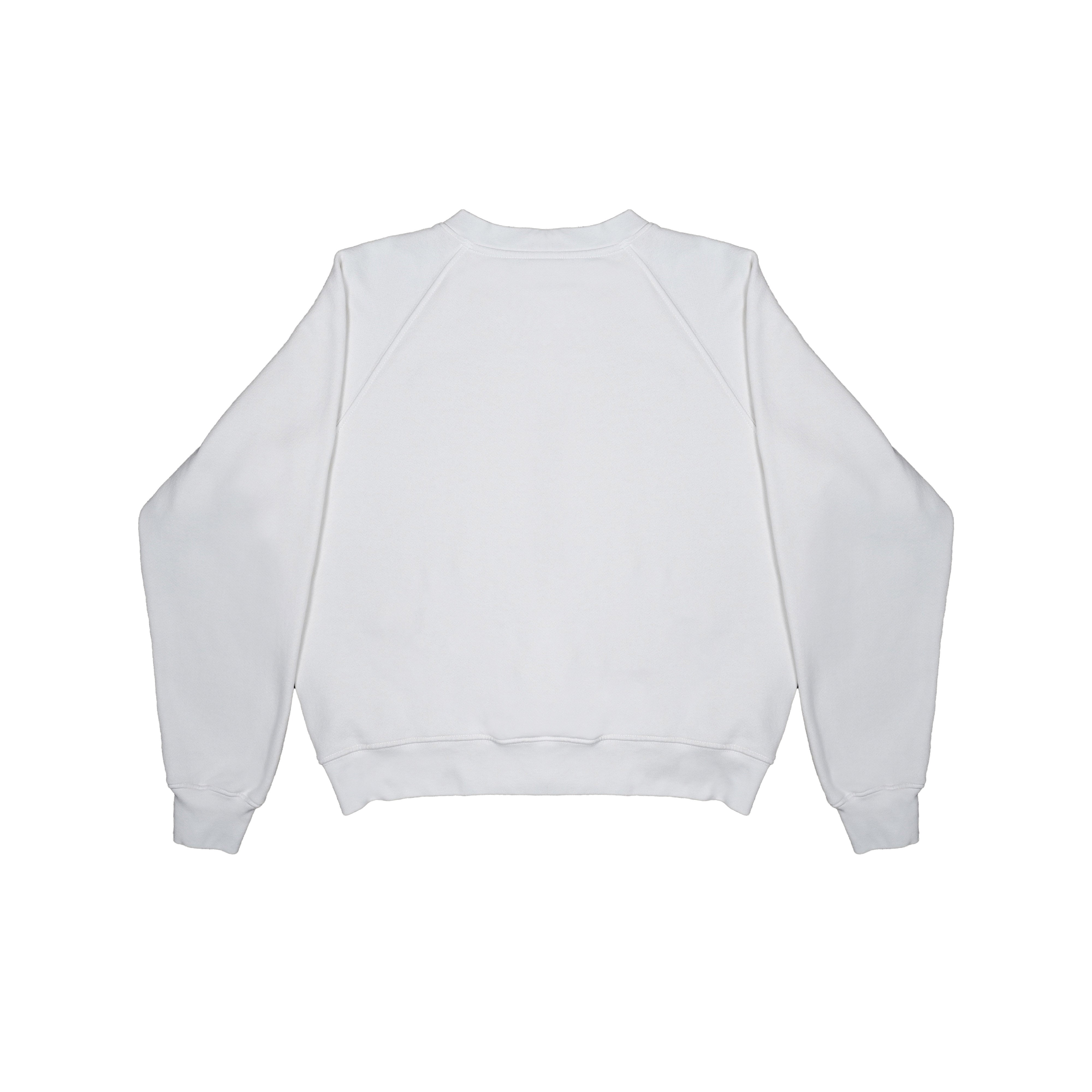 ORGANIC WOMENS RAGLAN SWEATSHIRT PFD WHITE SCOTTxSCOTT Blanks